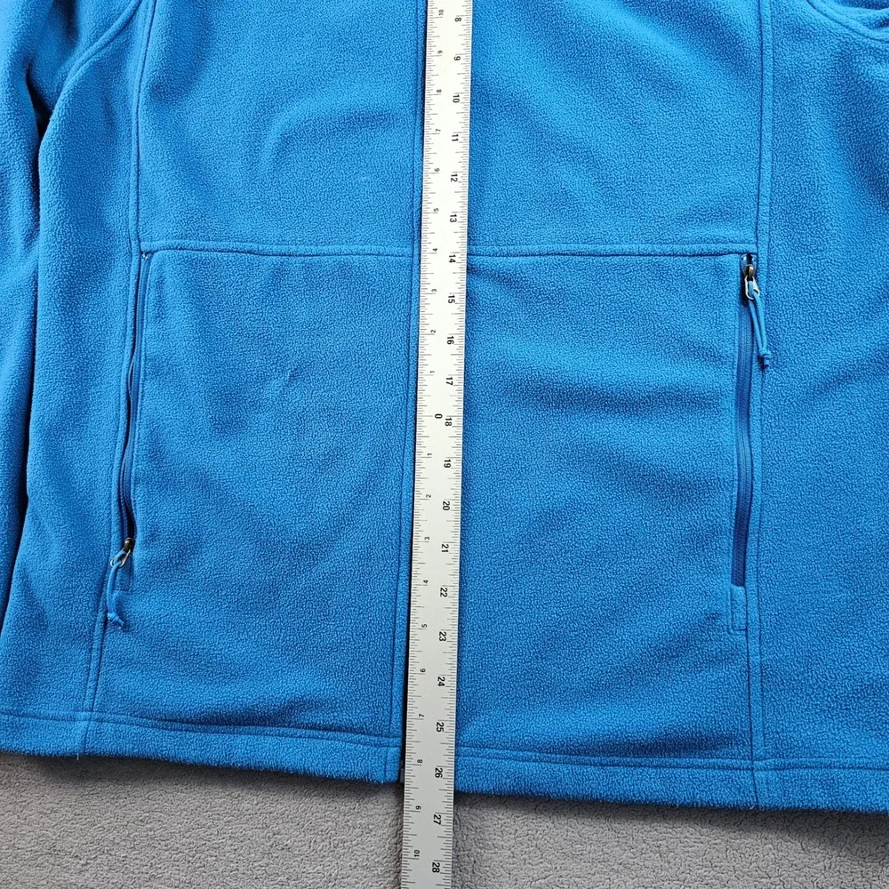 The North Face Fleece Jacket Men's Medium Blue Regular Fit Long‎ Sleeve Full Zip